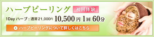 ハーブピーリング 初回体験　15,750円